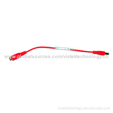 Vistek Red Jumper DC Power Cords with Polarity Barrel Connectors Shield Cable